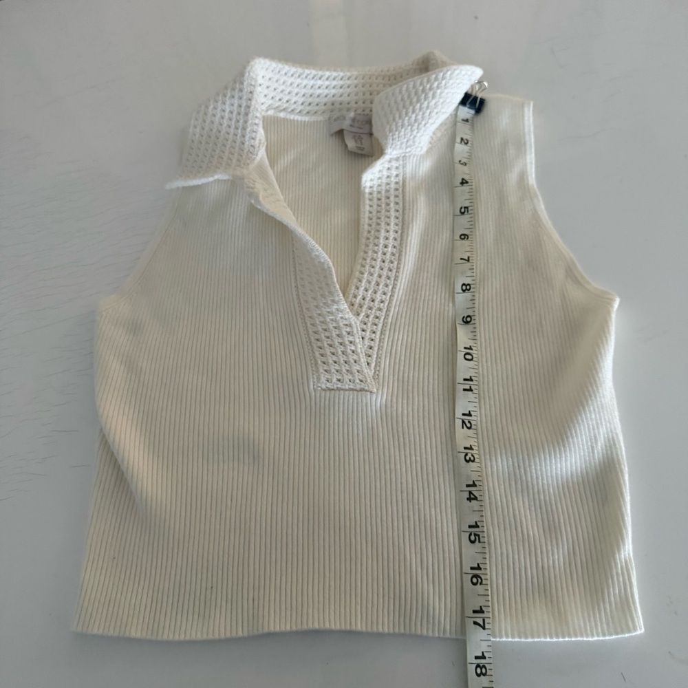 Caroline Constas New York white knit top size M - Picture 7 of 9